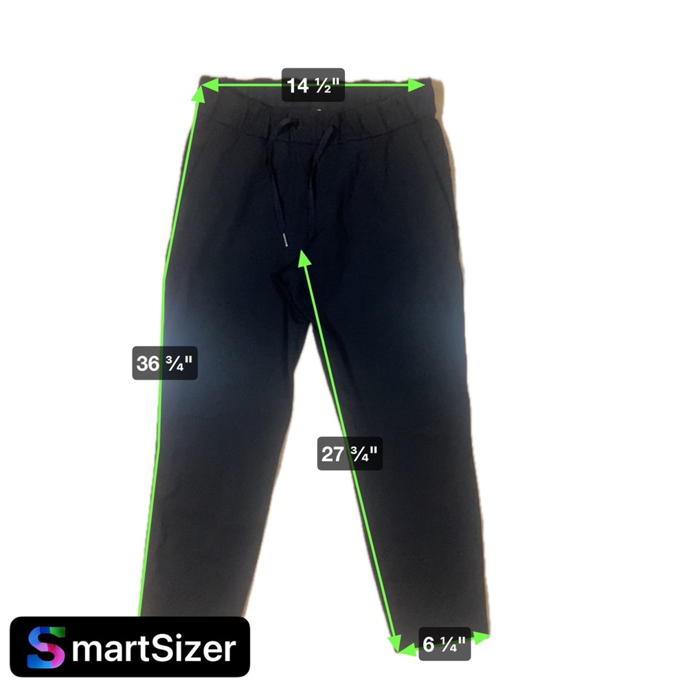 Lululemon Black Draw String Pants Size 8 Rlt2-43 - image 3